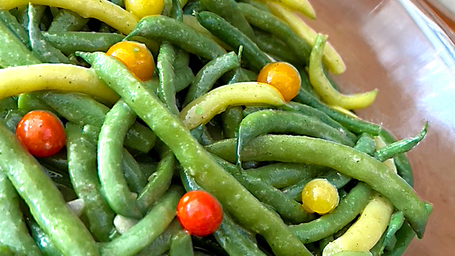 Green Bean Salad with Basil Dressing