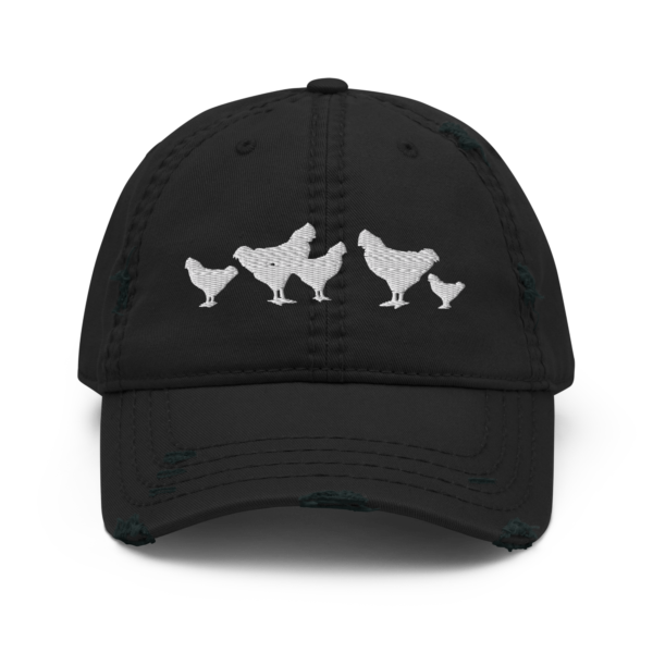 Chickens Silhouette Distressed Hat - Image 2