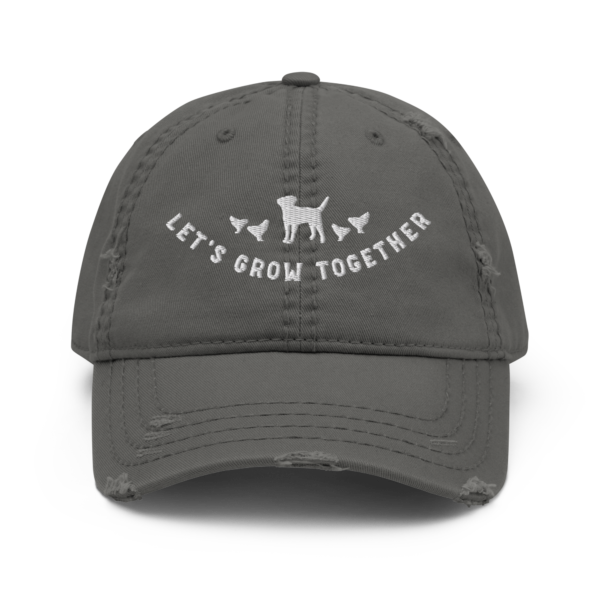 Let's Grow Together Distressed Hat