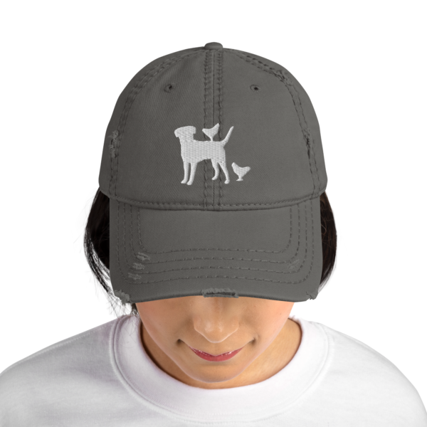 Dog & Chicken Silhouette Distressed Hat - Image 10