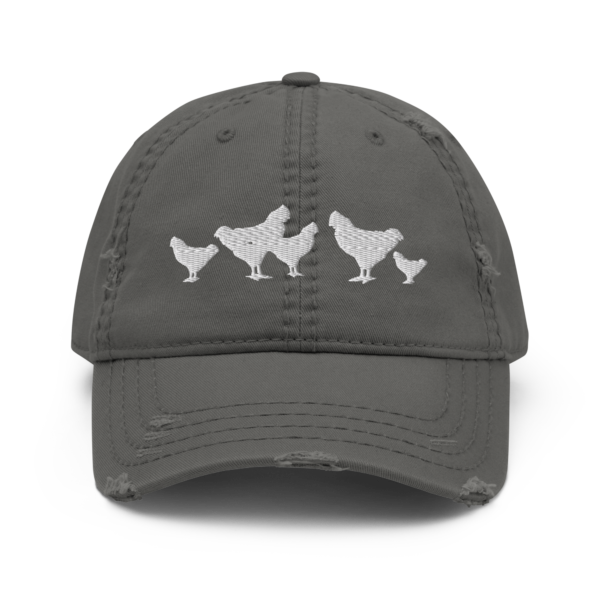 Chickens Silhouette Distressed Hat - Image 6