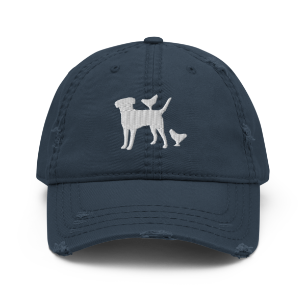 Dog & Chicken Silhouette Distressed Hat - Image 2