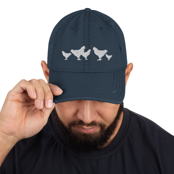 Chickens Silhouette Distressed Hat - Image 12