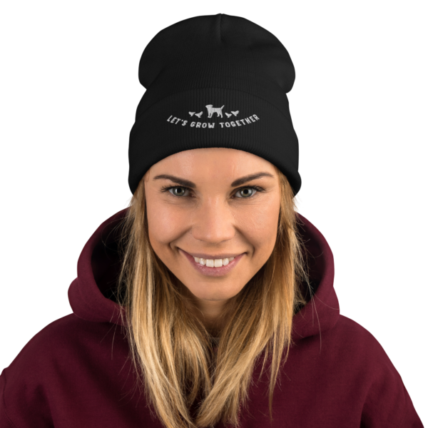 Let's Grow Together Embroidered Beanie - Image 2