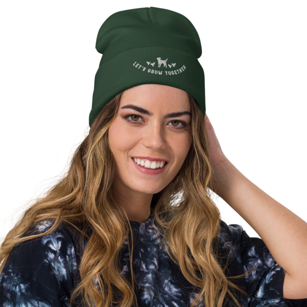 Let's Grow Together Embroidered Beanie - Image 7