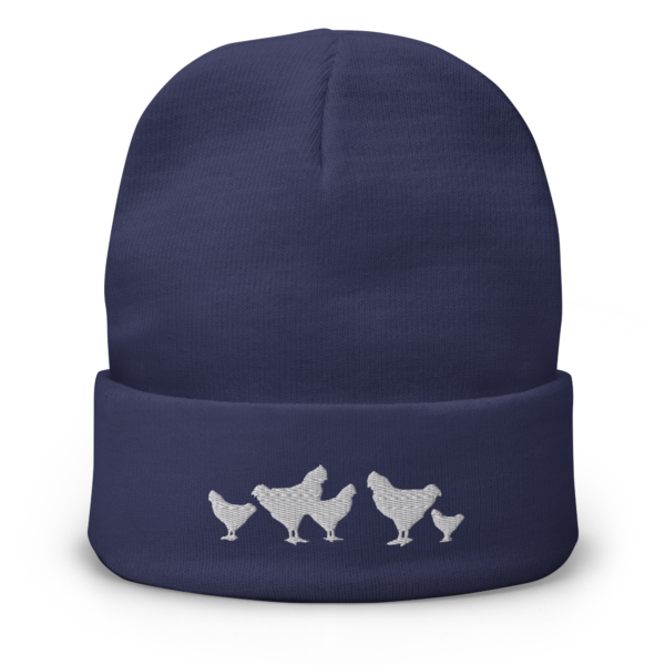 Chicken Silhouette Embroidered Beanie - Image 3