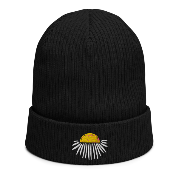 Wildflower Daisy Organic ribbed beanie - Image 6