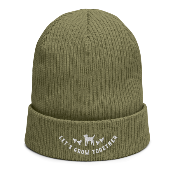 Let's Grow Together Organic ribbed beanie