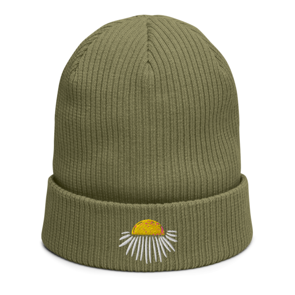 Wildflower Daisy Organic ribbed beanie