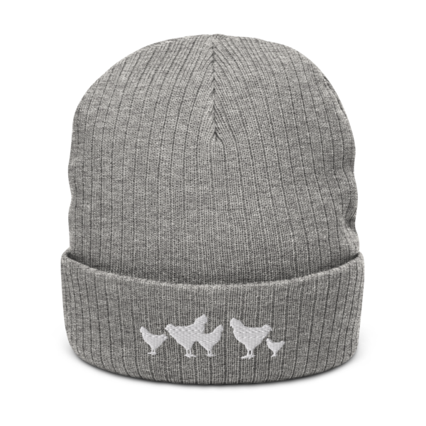 Chicken Silhouette Ribbed knit beanie