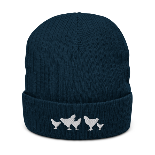 Chicken Silhouette Ribbed knit beanie - Image 3