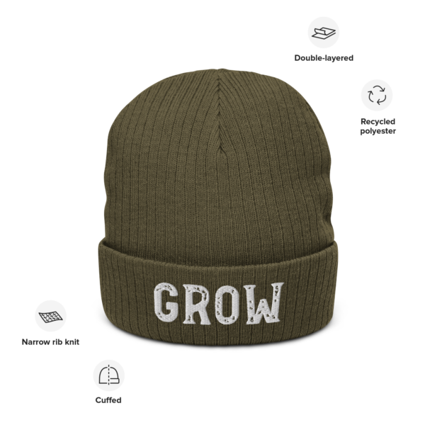 Grow Ribbed knit beanie - Image 3