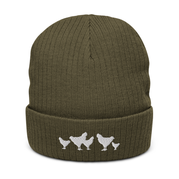 Chicken Silhouette Ribbed knit beanie - Image 4