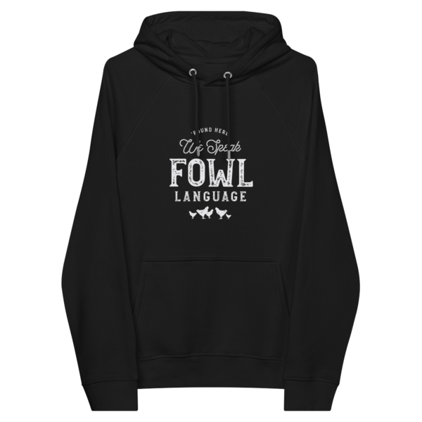 FOWL Language Unisex eco raglan hoodie - Image 3