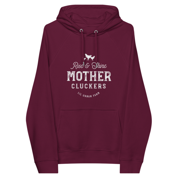 Mother Cluckers Unisex eco raglan hoodie - Image 2