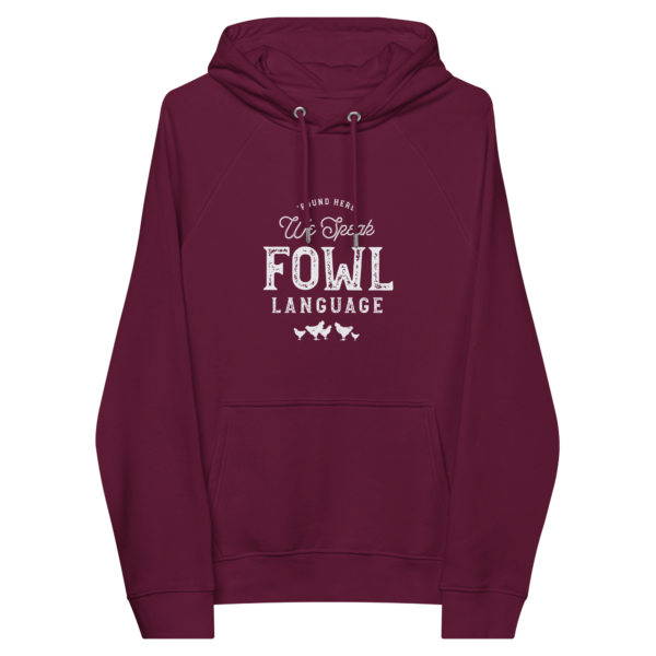 FOWL Language Unisex eco raglan hoodie - Image 2