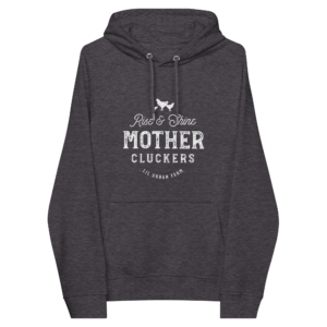 Mother Cluckers Unisex eco raglan hoodie