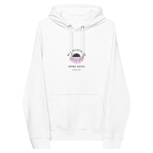 Wildflower Echinacea Unisex eco raglan hoodie