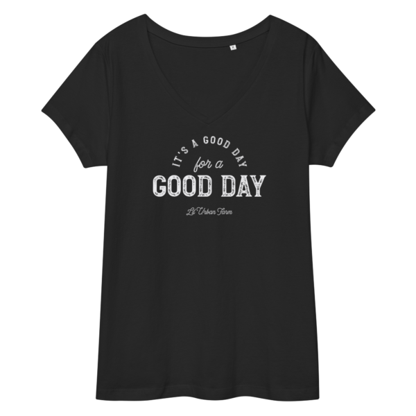 Good Day Women’s fitted v-neck t-shirt - Image 2