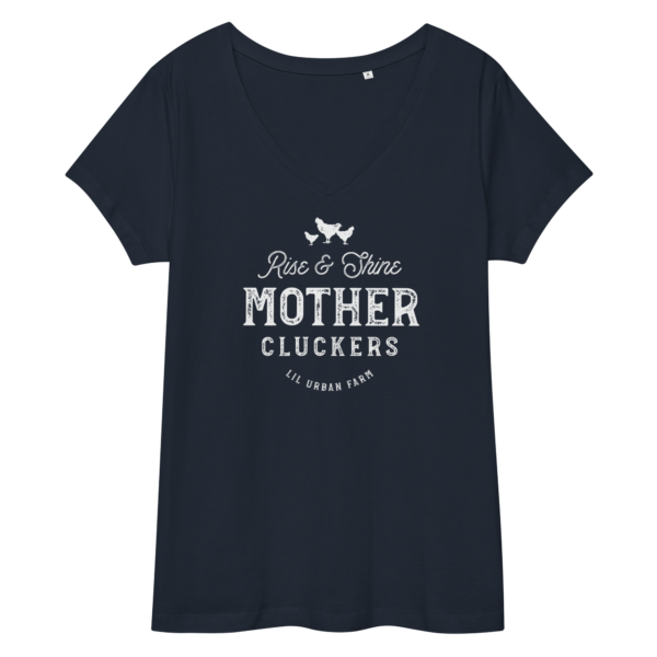 Mother Cluckers women’s fitted v-neck t-shirt