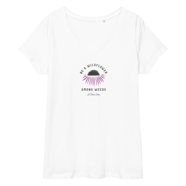 Wildflower Echinacea Women’s fitted v-neck t-shirt