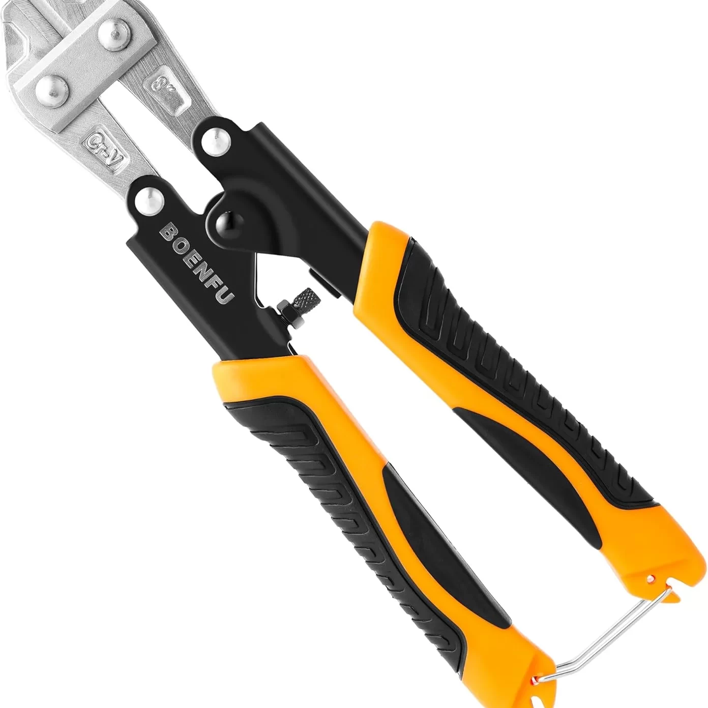 BOENFU Small Bolt Cutters 8 inches 210mm Heavy Duty Wire Cutters Spring Loaded Non-Slip Rubber Handle Wire Cable Bolts Cutters Heavy Duty Wire Cable Cutter