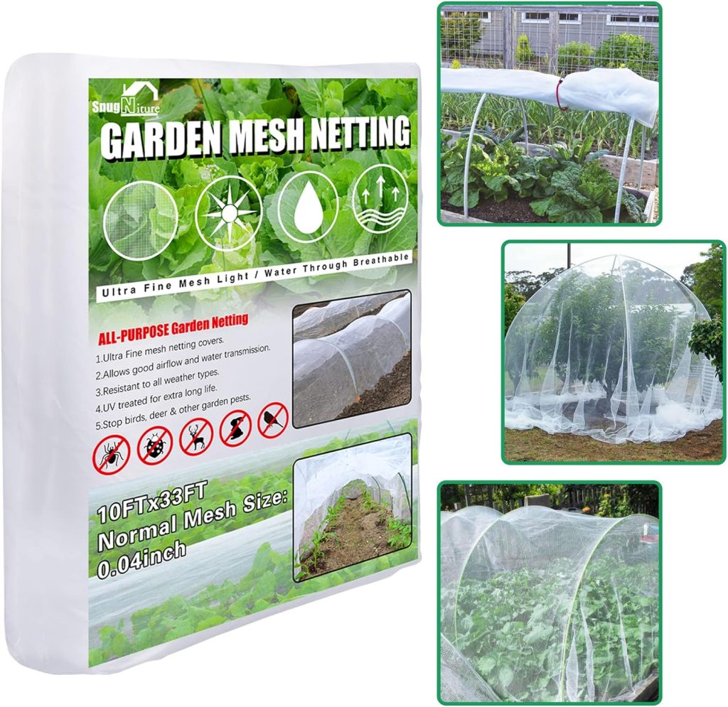 Lil Urban Farm recommends garden mesh netting to stop bugs in the garden