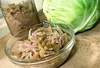 Lil Urban Farm's recipe for Quick Vinegar-based Sauerkraut